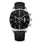 Leather Watch In Black
